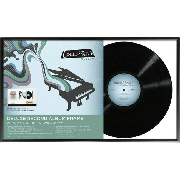 Deluxe Record Album Frame Double Mat Black Paint Finish by MCS